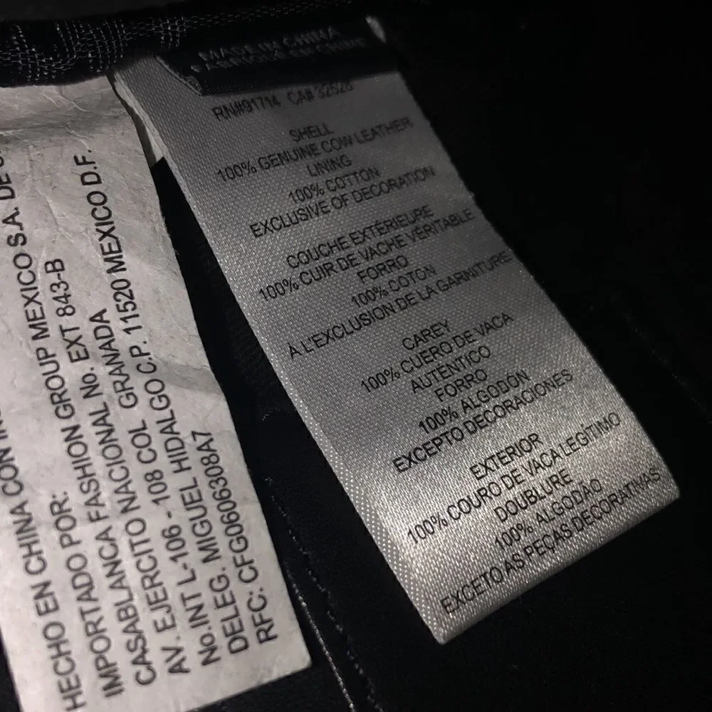 NWOT Armani Exchange leather clutch with Cotton interior credit card holder.